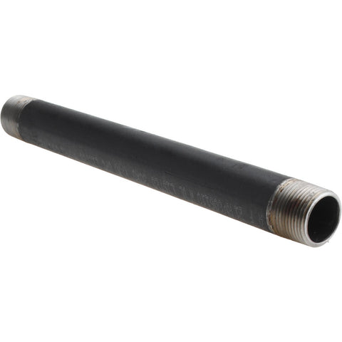Black Pipe Nipple: 1" Dia x 12" Long, Schedule 40