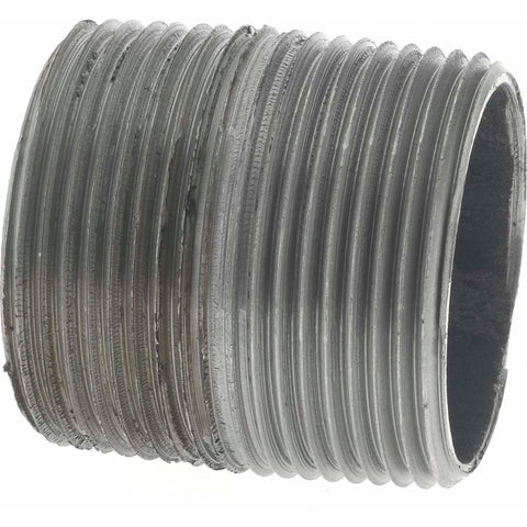 Black Pipe Nipple: 1-1/4" Dia x 1-5/8" Long, Schedule 40