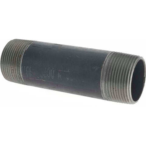 Black Pipe Nipple: 1-1/4" Dia x 5" Long, Schedule 40