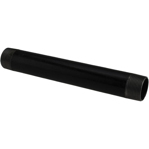 Black Pipe Nipple: 1-1/4" Dia x 11" Long, Schedule 40