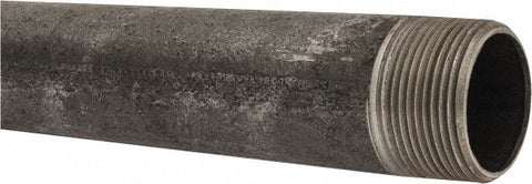 Black Pipe Nipple: 1-1/4" Dia x 18" Long, Schedule 40