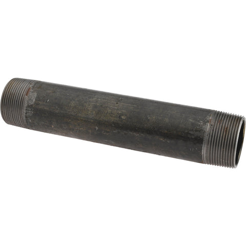 Black Pipe Nipple: 1-1/2" Dia x 9" Long, Schedule 40