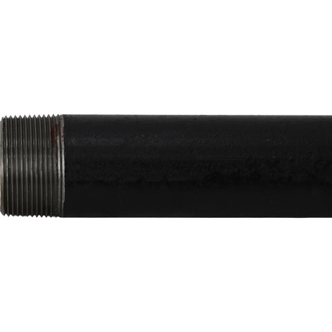 Black Pipe Nipple: 1-1/2" Dia x 30" Long, Schedule 40