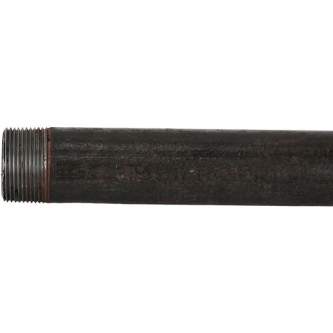 Black Pipe Nipple: 1-1/2" Dia x 48" Long, Schedule 40