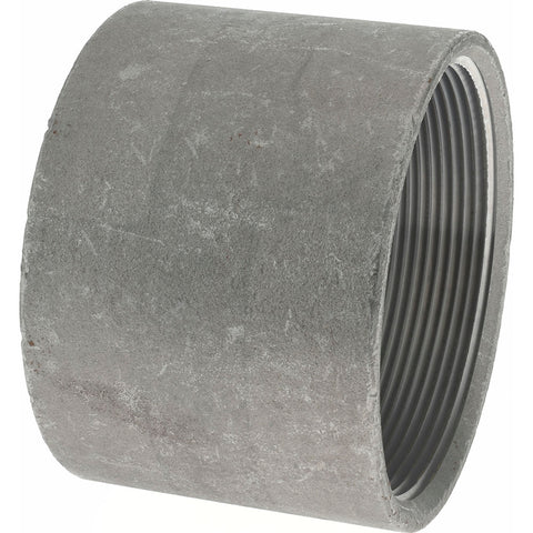 Black Coupling: 4", Threaded