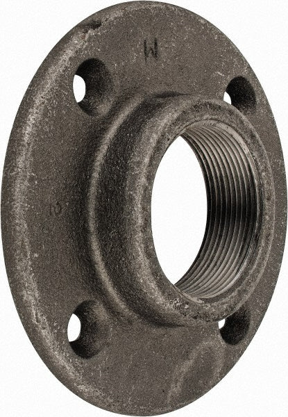 2" Pipe, 5-1/2" OD, 1" Hub Length, Black Floor Pipe Flange