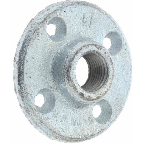1/2" Pipe, 3-1/2" OD, 5/8" Hub Length, Galvanized Floor Pipe Flange