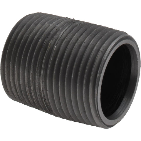 Black Pipe Nipple: 1" Dia x 1-1/2" Long, Schedule 80