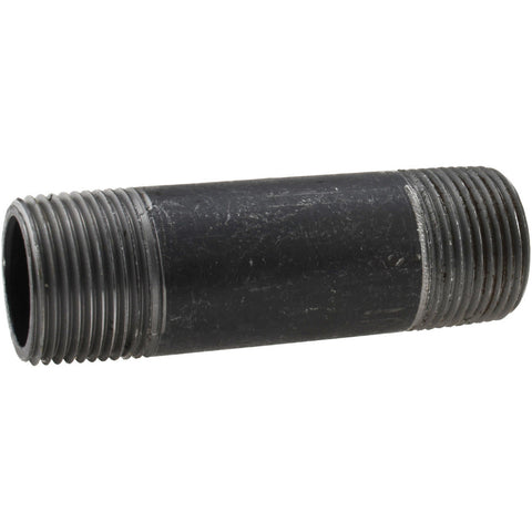Black Pipe Nipple: 1" Dia x 4" Long, Schedule 80