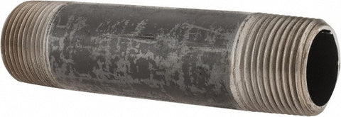 Black Pipe Nipple: 1" Dia x 5" Long, Schedule 80