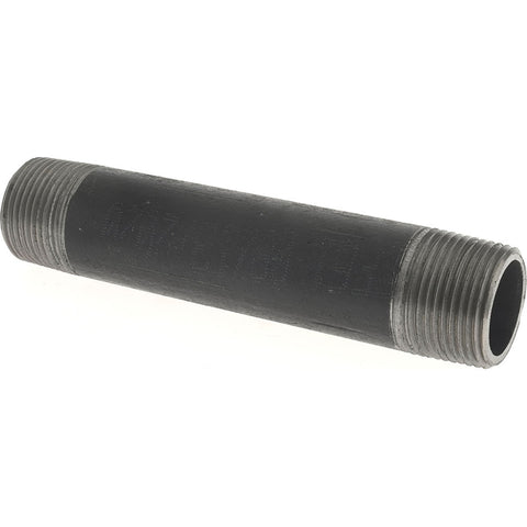 Black Pipe Nipple: 1" Dia x 6" Long, Schedule 80