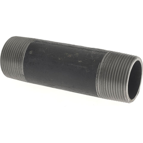 Black Pipe Nipple: 1-1/4" Dia x 5" Long, Schedule 80