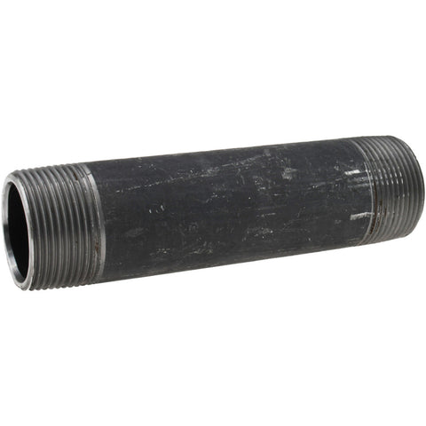 Black Pipe Nipple: 1-1/4" Dia x 6" Long, Schedule 80
