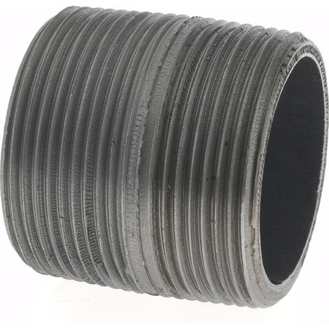 Black Pipe Nipple: 1-1/2" Dia x 1-3/4" Long, Schedule 80