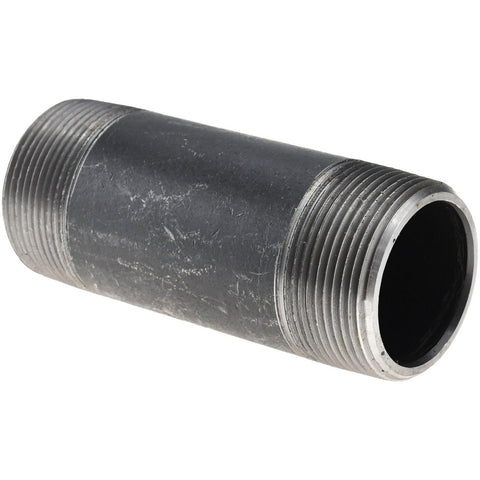 Black Pipe Nipple: 1-1/2" Dia x 4-1/2" Long, Schedule 80