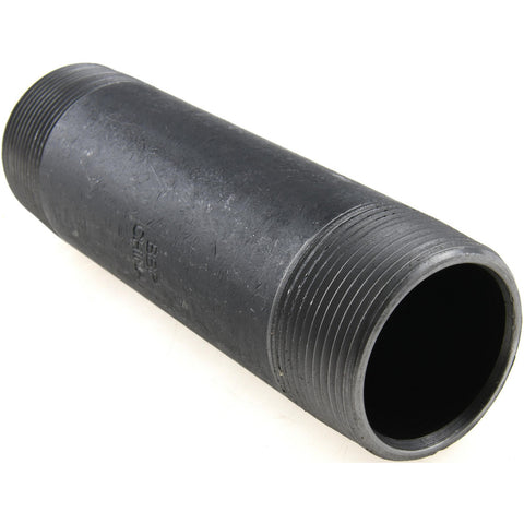 Black Pipe Nipple: 1-1/2" Dia x 6" Long, Schedule 80