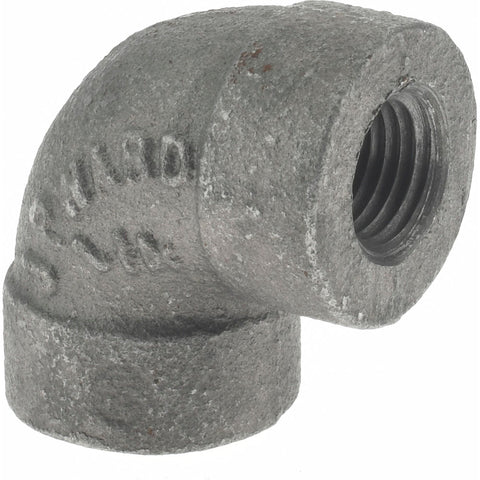 Black 90 deg Elbow: 1/4", Threaded