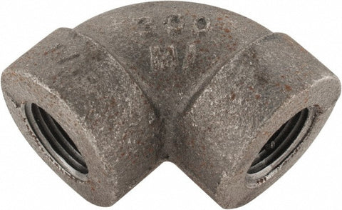 Black 90 deg Elbow: 3/8", 300 psi, Thread x Thread