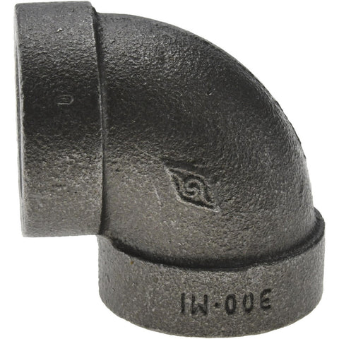 Black 90 deg Elbow: 1", Threaded
