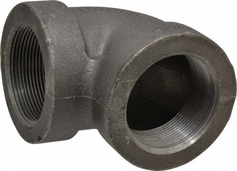 Black 90 deg Elbow: 2", 300 psi, Thread x Thread