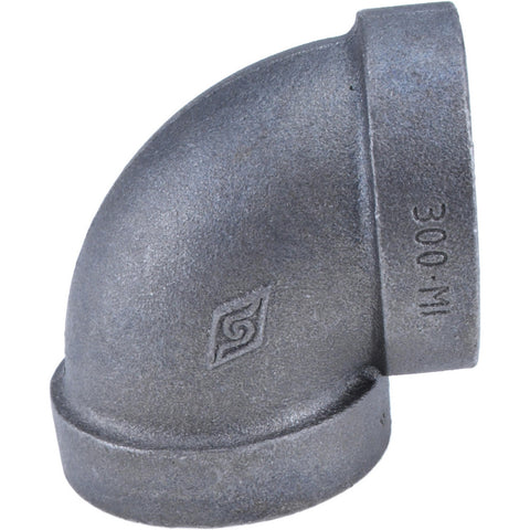 Black 90 deg Elbow: 2", Threaded