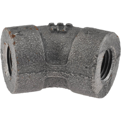 Black 45 deg Elbow: 1/4", Threaded