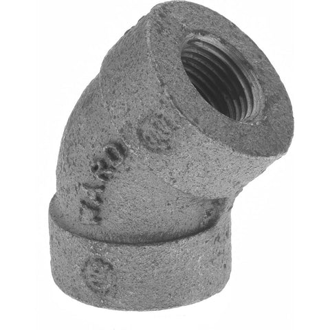 Black 45 deg Elbow: 3/8", Threaded
