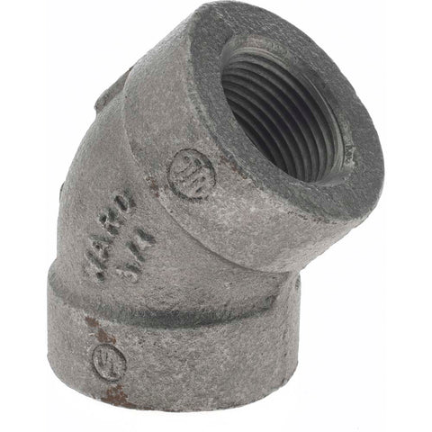 Black 45 deg Elbow: 3/4", 300 psi, Thread x Thread