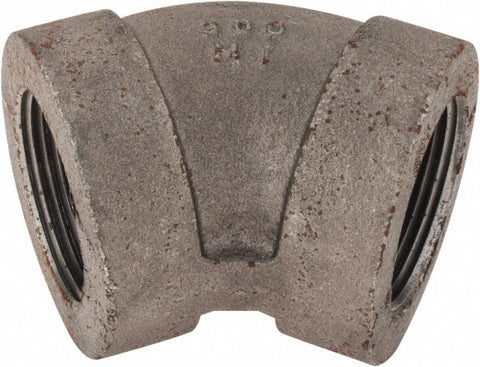 Black 45 deg Elbow: 1-1/4", 300 psi, Thread x Thread