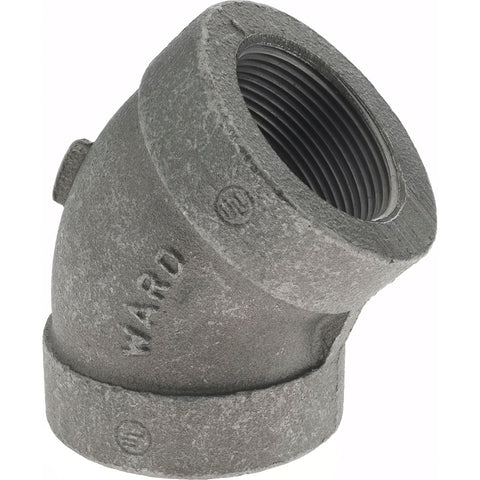 Black 45 deg Elbow: 1-1/2", 300 psi, Thread x Thread