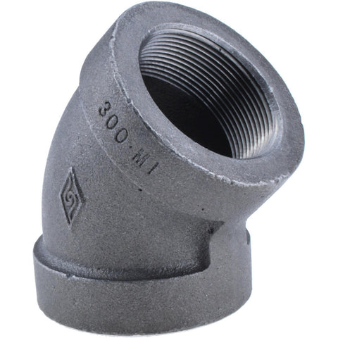 Black 45 deg Elbow: 2", Threaded