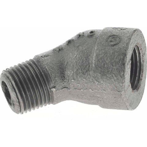 Black 45 deg Street Elbow: 1/2", Threaded