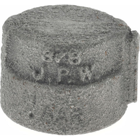 Black End Cap: 3/8", Threaded