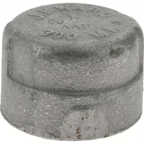 Black End Cap: 1", Threaded