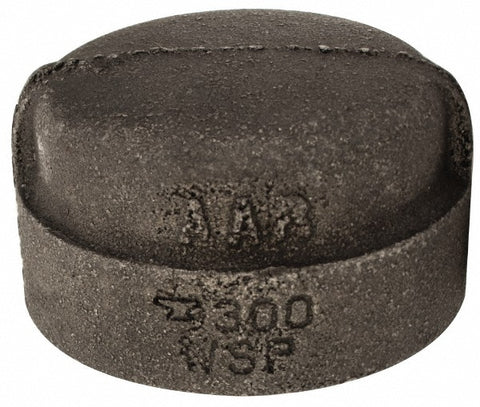 Black Cap: 1-1/2", 300 psi, Thread x Thread