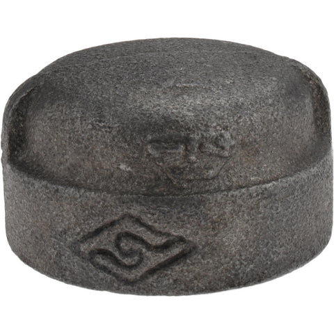 Black End Cap: 1-1/4", Threaded