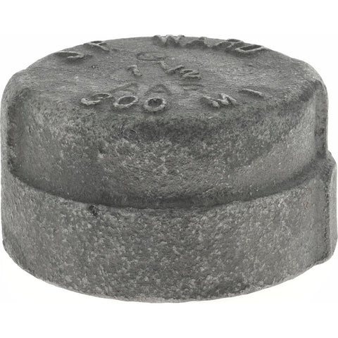 Black End Cap: 1-1/2", Threaded