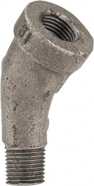 Black 45 deg Street Elbow: 1/8", 150 psi, Thread x Thread