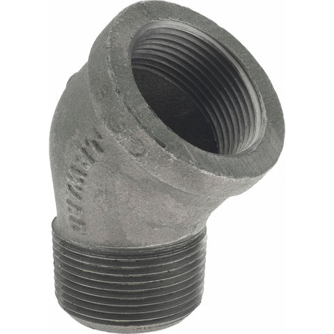 Black 45 deg Street Elbow: 1-1/4", Threaded