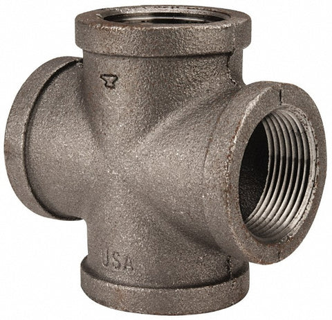 Black Cross: 1-1/4", 150 psi, Thread x Thread