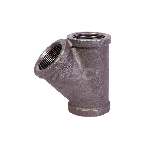 Black 45 deg Lateral Y-Branch: 3/8", Threaded