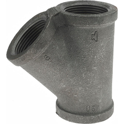 Black 45 deg Lateral Y-Branch: 1-1/4", Threaded