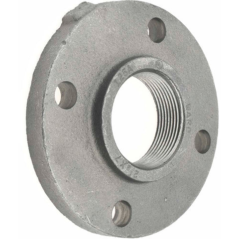 2-1/2" Pipe, 7" OD, 1-1/8" Hub Length, Iron Threaded Pipe Flange