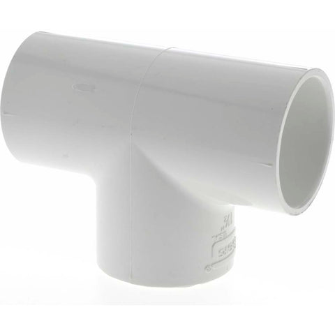 1-1/2" PVC Plastic Pipe Tee