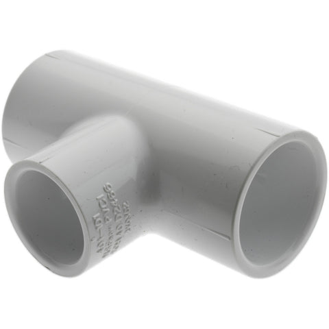3/4 x 3/4 x 1/2" PVC Plastic Pipe Tee