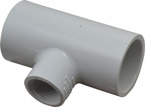1 x 1 x 1/2" PVC Plastic Pipe Tee