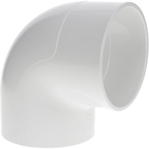 4" PVC Plastic Pipe 90&deg; Elbow