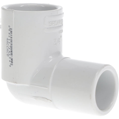 3/4" PVC Plastic Pipe 90&deg; Street Elbow