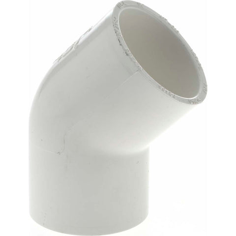 1-1/2" PVC Plastic Pipe 45&deg; Elbow