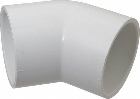 2-1/2" PVC Plastic Pipe 45&deg; Elbow